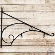 Modern Metal Scrolled Sign Hanging Bracket