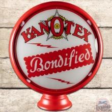 Kanotex Bondified Gasoline 13.5" Gas Pump Metal Body Globe