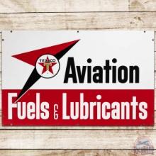 1966 Texaco Aviation Fuels & Lubricants SS Tin Sign w/ Logo