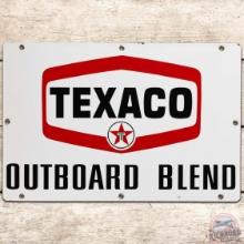 Texaco Outboard Blend SSP Gas Pump Plate Sign Red
