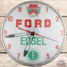 Ford Edsel 15" Telechron Advertising Clock w/ Logos