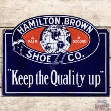 Hamilton Brown Shoe Co. DS Porcelain Flange Sign