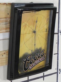 Coors Original Battery Operated Clock from the 90's BAR TAVERN BEER SIGNS