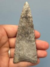 XL 4 1/2" Onondaga Chert Triangular Knife, Great Condition and Well-Made, Found in New York, Ex: Dav