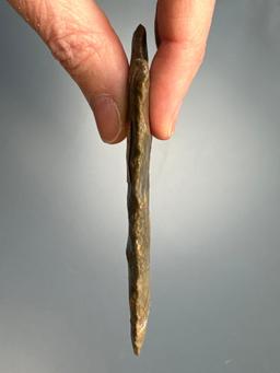 3 15/16" Stemmed Point, Chert, Broken and Glued Tip, Found in Madison Co., Illinois