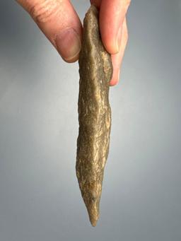 4 1/8" Quartzite Knife Blade, Found in New York State, Ex: Dave Summers Collection