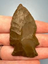 2 3/8" Corner Notch Jasper Point, Found in Berks Co., PA Ex: Pat Sutton Collection