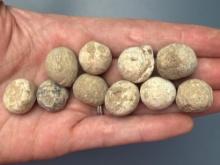 Lot of 10 Musket Balls, Dug on Private Property at site of Fort Ralston/Ft. Brown, East Allen Townsh