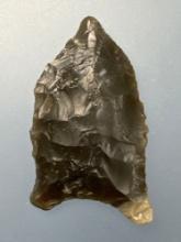 1 1/2" Paleo Point, Ground Base, Ridge and Valley Chert, Found in North Carolina