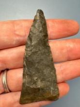 2 5/8" Chert Triangular Point, Knife, Found in New York State