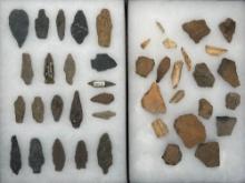 Lot of Pottery and Arrowheads, Found in Pennsylvania, Ex: Kauffman Collection