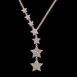 6.26 Ctw SI2/I1 Diamond 10K Rose Gold Pendant Necklace