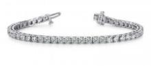 CERTIFIED 14K WHITE GOLD 6 CTW G-H SI2/I1 DIAMOND DREAMS TENNIS BRACELET MADE IN USA