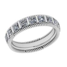 2.61 Ctw SI2/I1 Diamond 14K White Gold Entity Band Ring