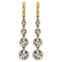 Certified 1.73 Ctw Diamond VS/SI1 Earrings For 14K Yellow Gold