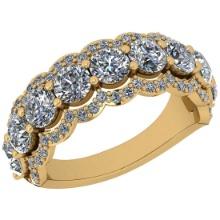 2.65 Ctw SI2/I1 Diamond 14K Yellow Gold Men's Band Ring