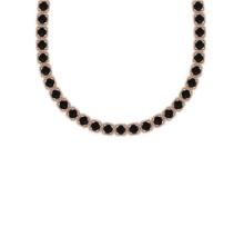 2.82 Ctw i2/i3 Treated Fancy Black Diamond 14K Rose Gold Necklace