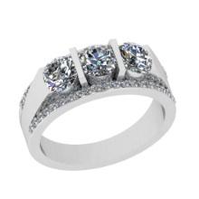 1.75 Ctw SI2/I1 Diamond 14K White Gold Bridal Wedding Set Ring