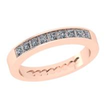0.54 Ctw SI2/I1 Diamond 14K Rose Gold Eternity Band Ring