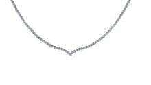 4.66 Ctw SI2/I1 Diamond 14K White Gold Necklace