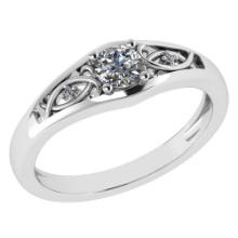 0.37 Ctw Diamond 14k White Gold Halo Ring VS/SI1