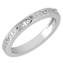 .03 Ctw Diamond 14k White Gold Halo Band