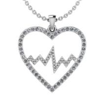 0.23 Ctw SI2/I1 Diamond 14K White Gold Valentine's Day special Pendant