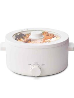 Electric Cooker, 3L Ceramic Glaze Non-stick Pot, Dual Power Multi-functional Electric Cooker,