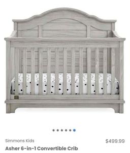 Simmons Kids Asher 6-in-1 Convertible Crib