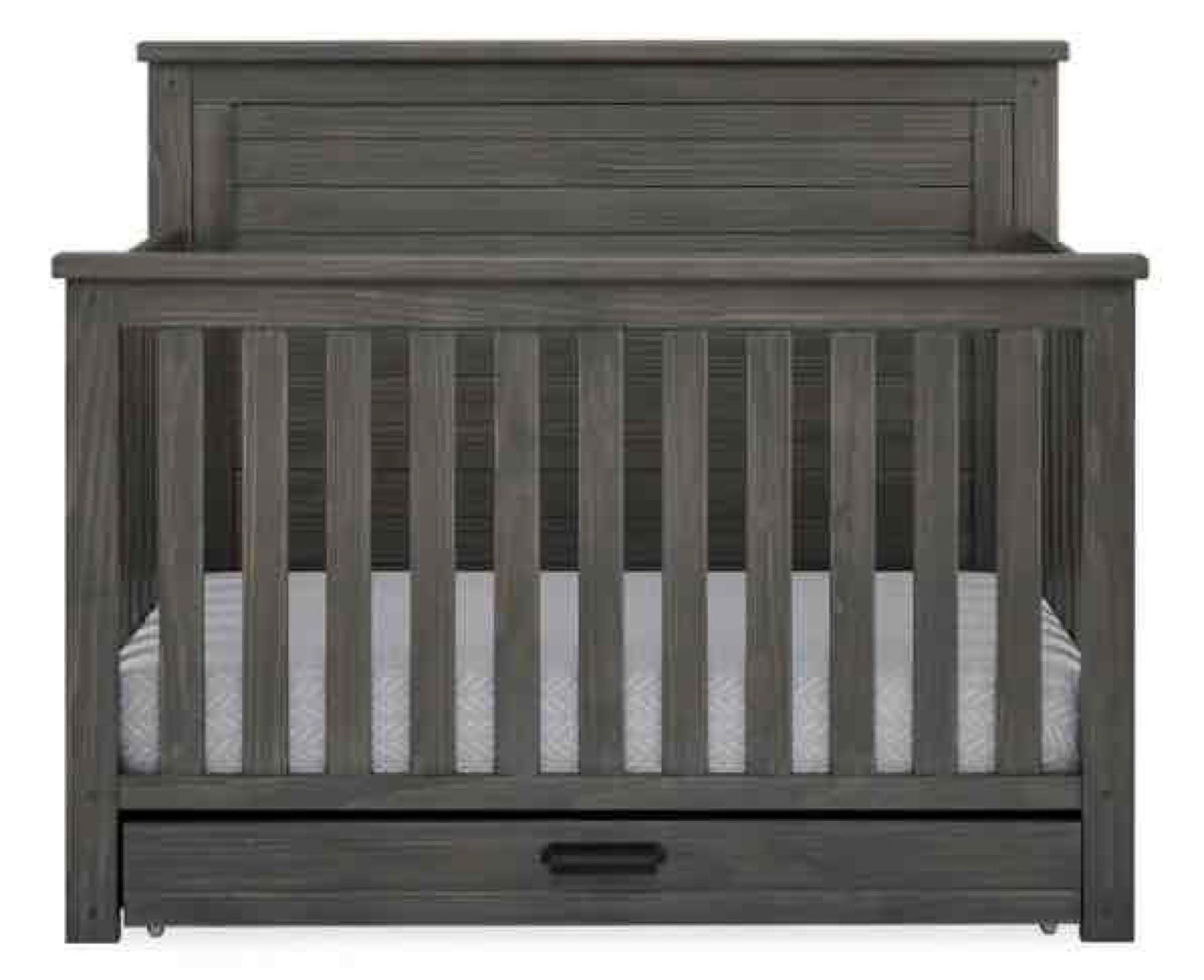 Simmons Kids Caden 6-in-1 Convertible Crib with Trundle Drawer