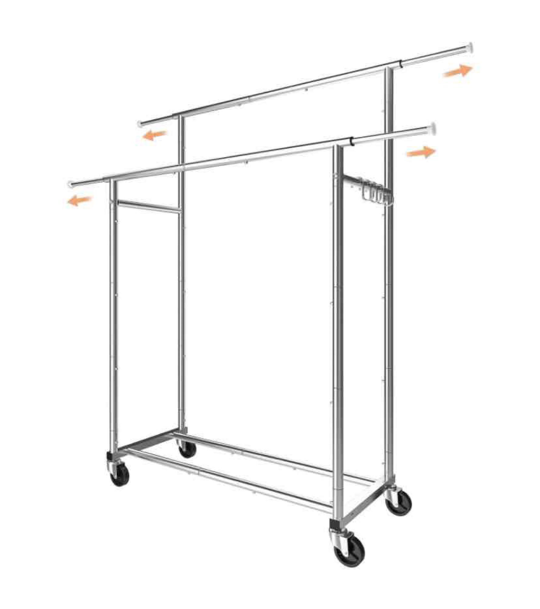 Double Rod Clothing Garment Rack