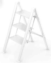WOA WOA 3 Step Ladder Folding Stepladder with Anti-Slip Pedal