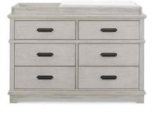 Simmons Kids Asher 6 Drawer Dresser with Changing Top and Interlocking Drawers