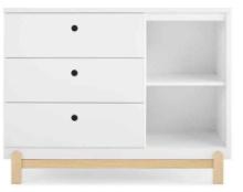 Delta Children Poppy 3 Drawer Dresser with Cubbies and Interlocking Drawers