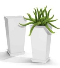 Elevens Set of 2 Tall Outdoor Planters 20 Inch