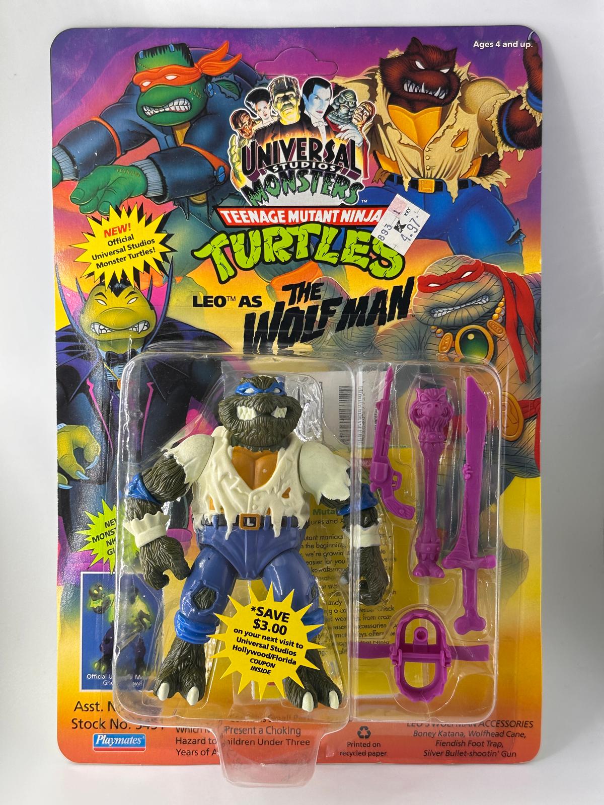 1993 TMNT/Teenage Mutant Ninja Turtles Playmates Leo as the Wolfman Action Figure