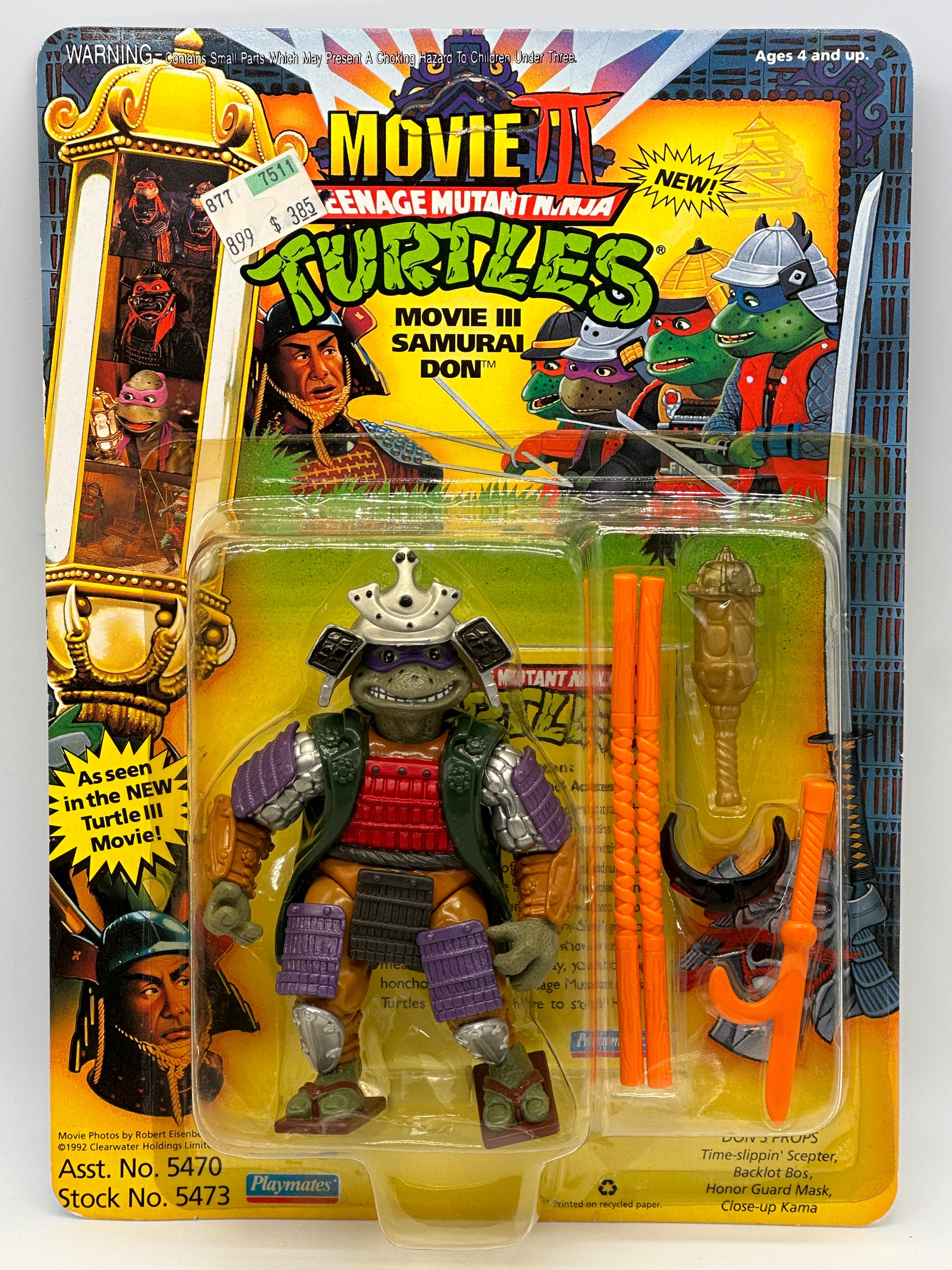 1992 TMNT/Teenage Mutant Ninja Turtles Playmates Movie III Samurai Don Action Figure
