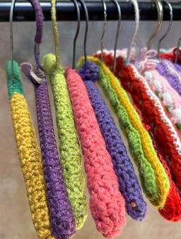 Hand Crocheted/Knitted Wooden Hangers