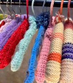 Hand Crocheted/Knitted Wooden Hangers