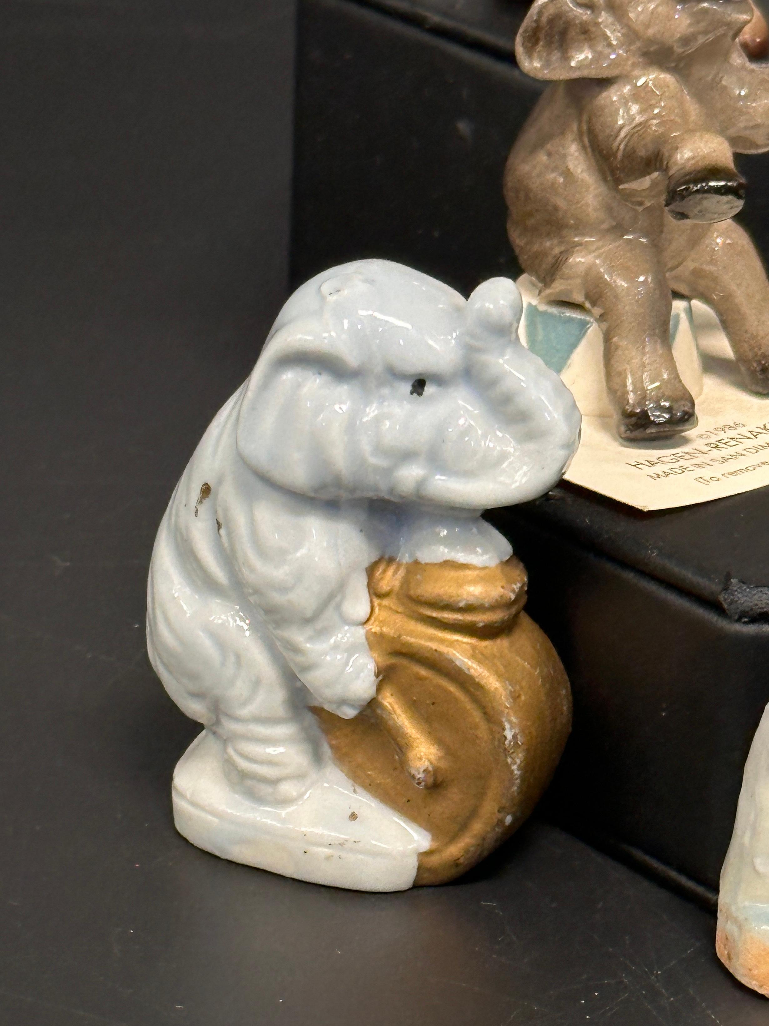 Collection of Porcelain Elephant Figurines