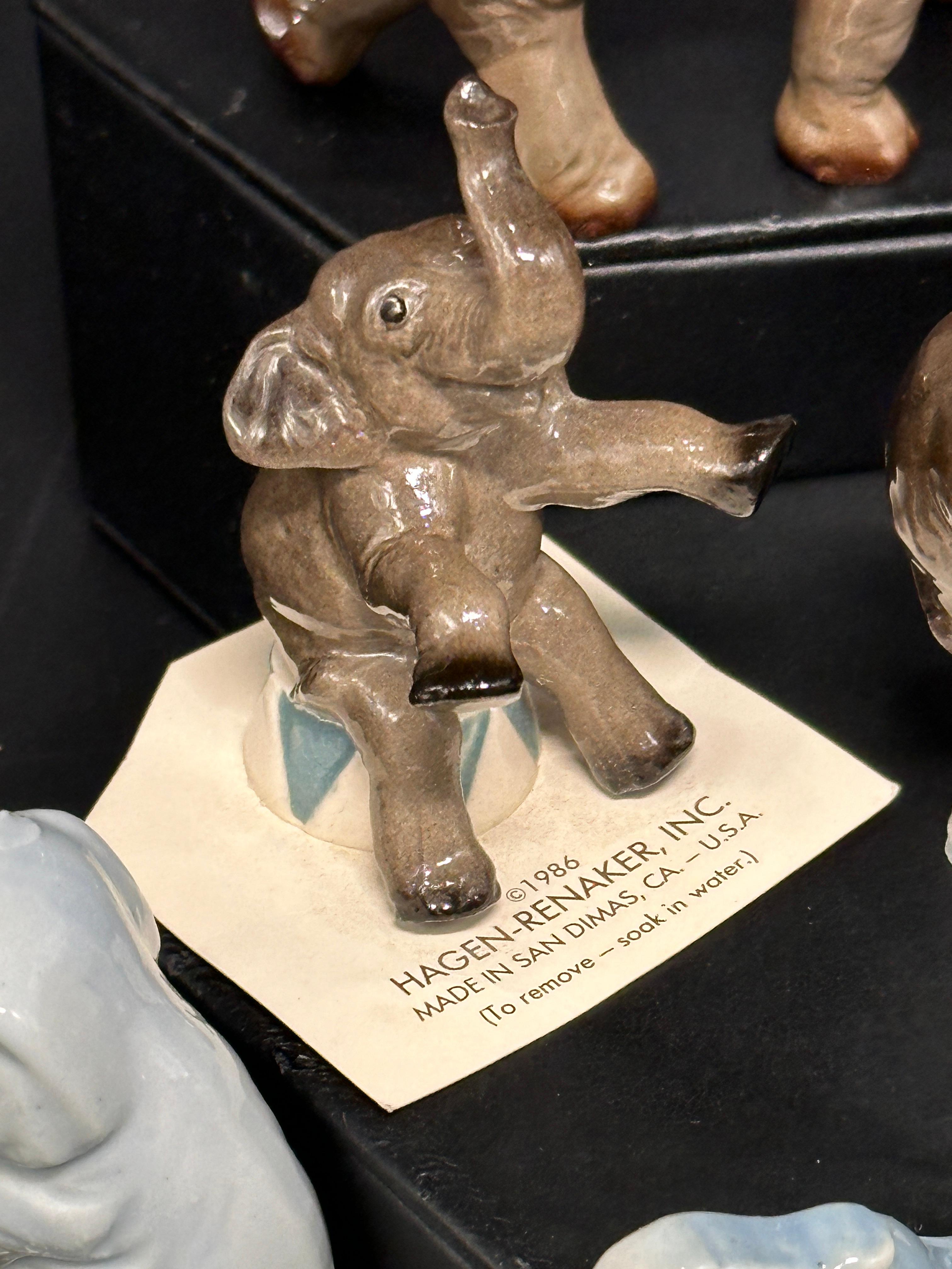 Collection of Porcelain Elephant Figurines