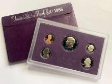 1986 U.S. Mint Proof Set (5-coins)