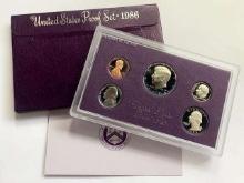 1986 U.S. Mint Proof Set (5-coins)