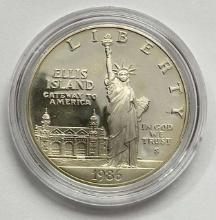 1986 Statue of Liberty Commemorative Proof Silver Dollar in Capsule