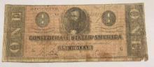 1864 U.S. Confederate States of America $1 Note