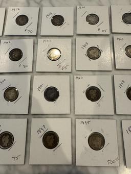 BARBER DIMES EXCITE 1894 ALL HAND PICKED NICE COINS (1892-1916)