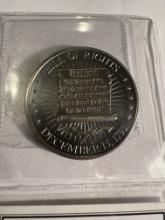 1791 2 OZ SILVER GEORGE WASHINGTON BILL OF RIGHTS TRIBUTE COIN