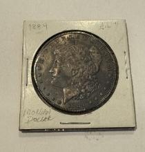 1884 MORGAN SILVER DOLLAR COIN