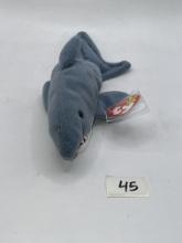 Crunch the shark beanie baby