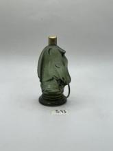 Green horse head Avon bottle